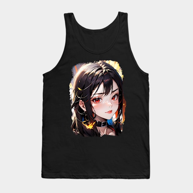 Portrait Chinese Girl Tank Top by Kyauto